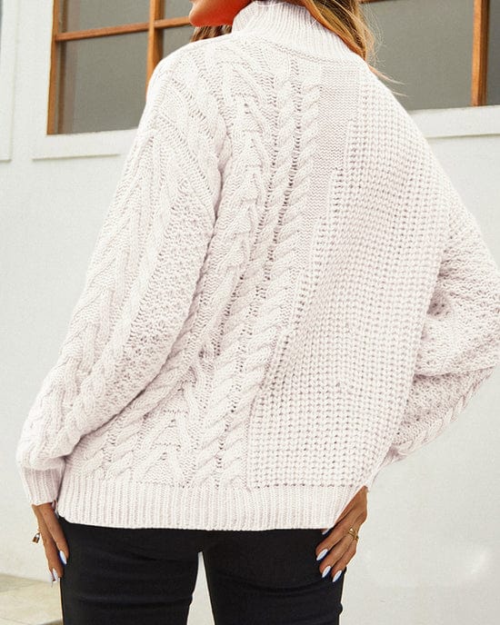 Women's Warm Turtleneck Sweater - Slim, Chunky Knit, Winter