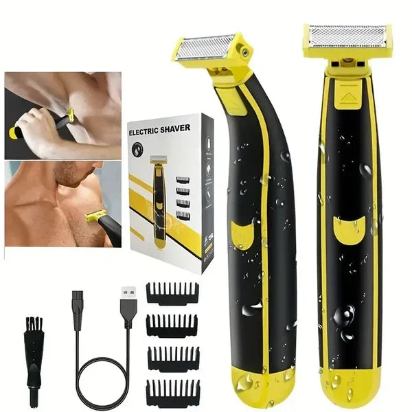 Motor-Driven Shaver Wet Dry Use 4 Head Grooming Kit, Battery-Powered Trimmer For Face Beard Body, TikTok Viral Fall 2026 Gift
