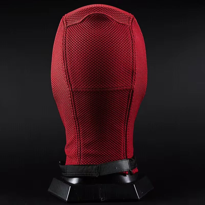 Deadpool Breathable Full Head Cosplay Mask for Adults - 2025 Halloween Costume Accessory, Red and Black Latex Design