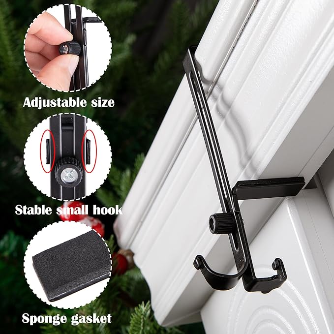 Hangers Stocking Heavy Duty 2in1 Garland And Mantel Decor Holiday 2025 No Slip 20 Lb Capacity