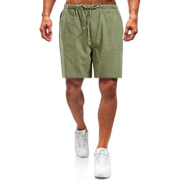 Variant image for Men's Linen Shorts with Elastic Waistband, Pockets, and Loose Fit for Comfort and Style, Available in Sizes S-5XL-41