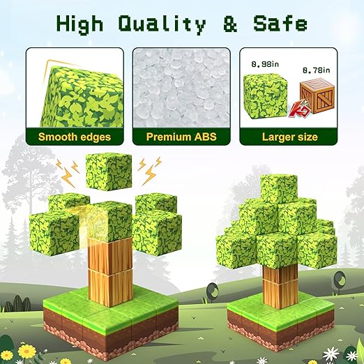 Magnetic Building Blocks Kit for Kids - STEM Montessori Sensory Cubes for Toddlers, Educational Gift for Boys and Girls