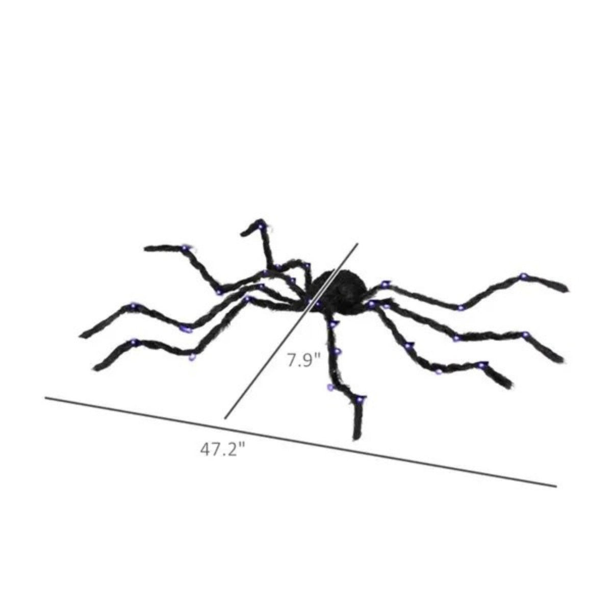 Up Light Oversized Spider Halloween Decoration Yard Prop