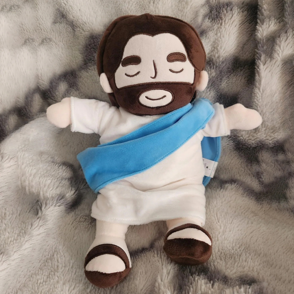 Plush Soothing Breathing Jesus Plushie for Kids Bedtime