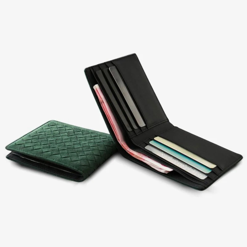 Alcantara Feel Woven BiFold Wallet Deluxe Gift Idea