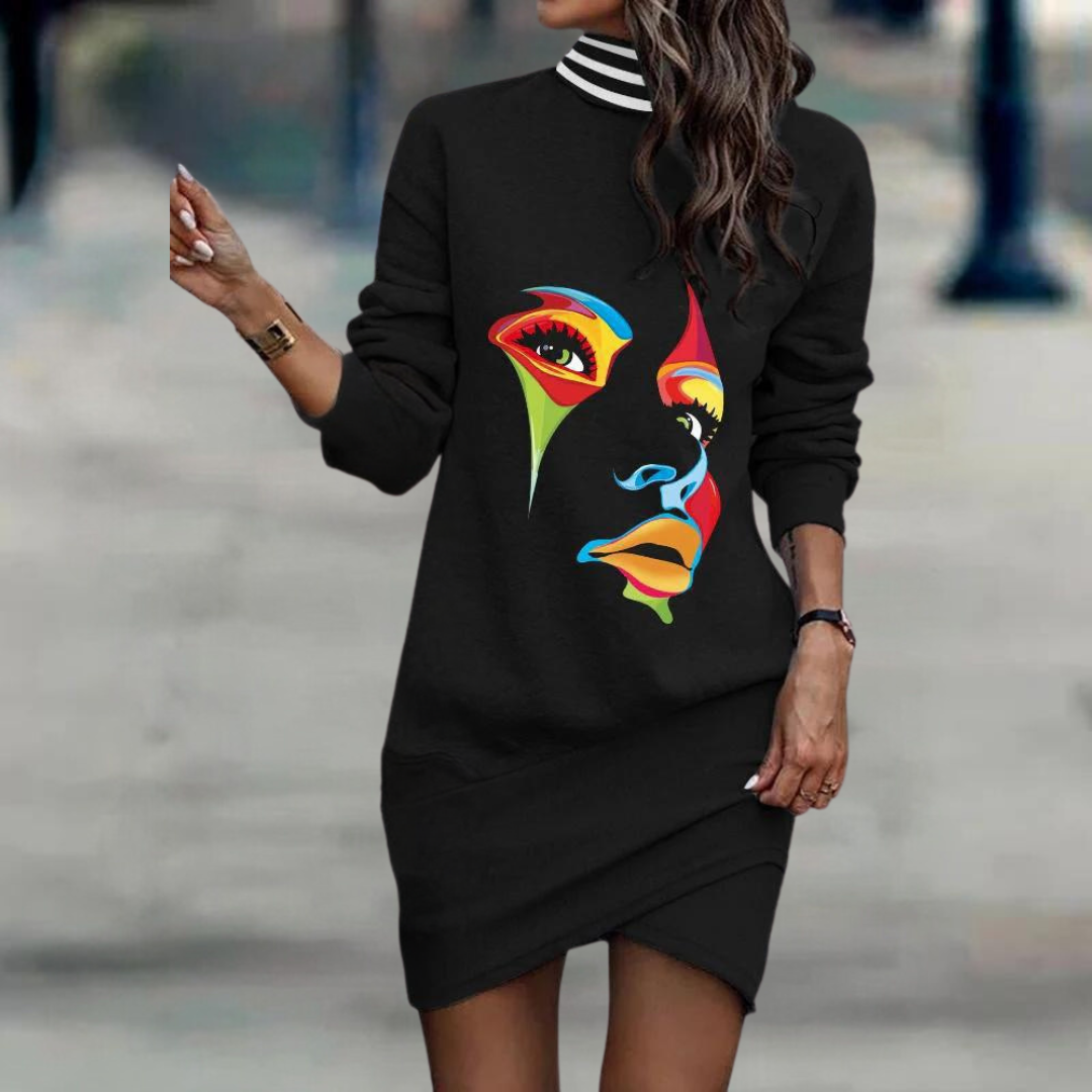 Variant image for Elegant Long Sleeve Women's Dress in Breathable Fabric for Summer and Formal Events, Flattering Fit Available in XS-XL-21