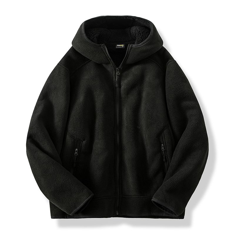 Cozy Warm Men’s Fleece Jacket - Hooded Full Zip, Sherpa