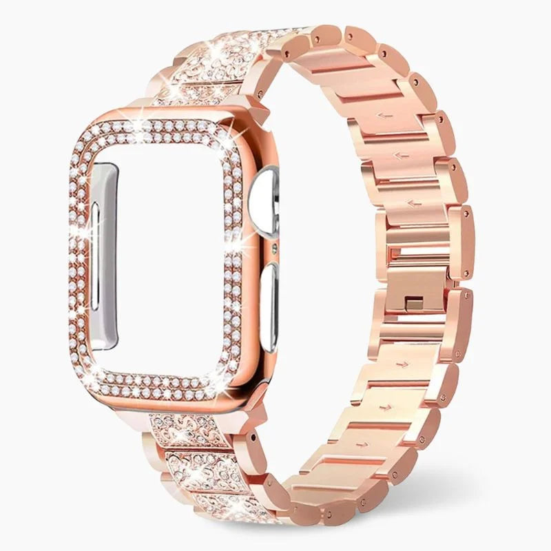 Watch Apple Band Rose Gold Crystal Bracelet Strap Gift