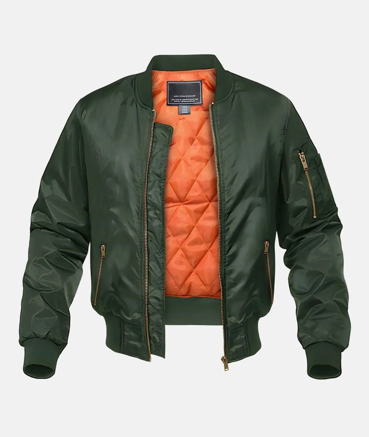 Water-Resistant Mens Bomber Jacket - Pilot Style, Nylon, Winter
