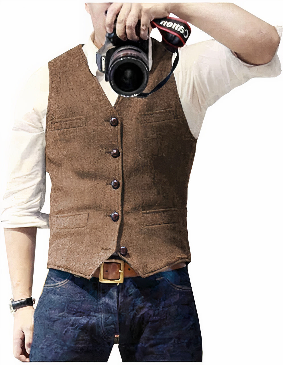 Variant image for Stylish Men's Waistcoat Vest with Button Closure, Classic Design for Formal and Casual Occasions, Premium Fabric Blend-43