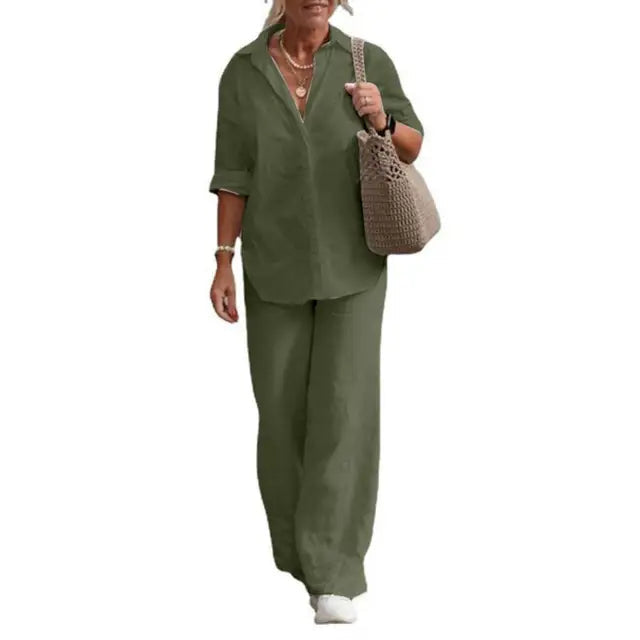 Leichtes & vielseitiges Damen-Leinen-Set – elegantes Design, 100% Leinen, für jeden Anlass 9