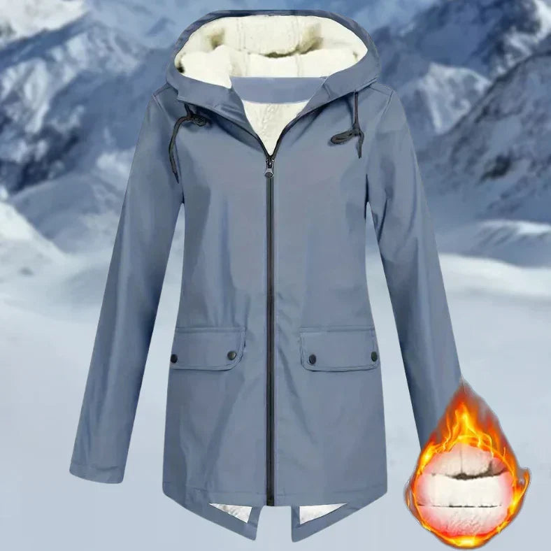 Fleece Lined Parka Coat – Water-Resistant Cozy Women’s Jacket