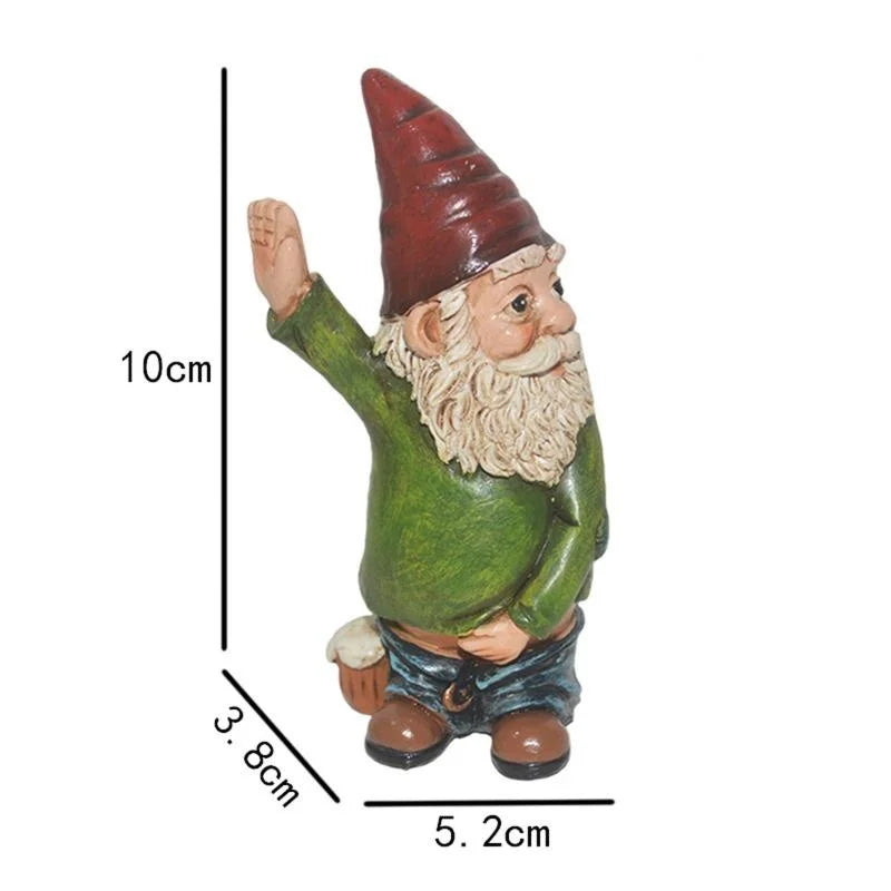 Gnome Garden Statue Urinating Outdoor Decor Christmas Holiday Garden Ornament Whimsical Gift Idea