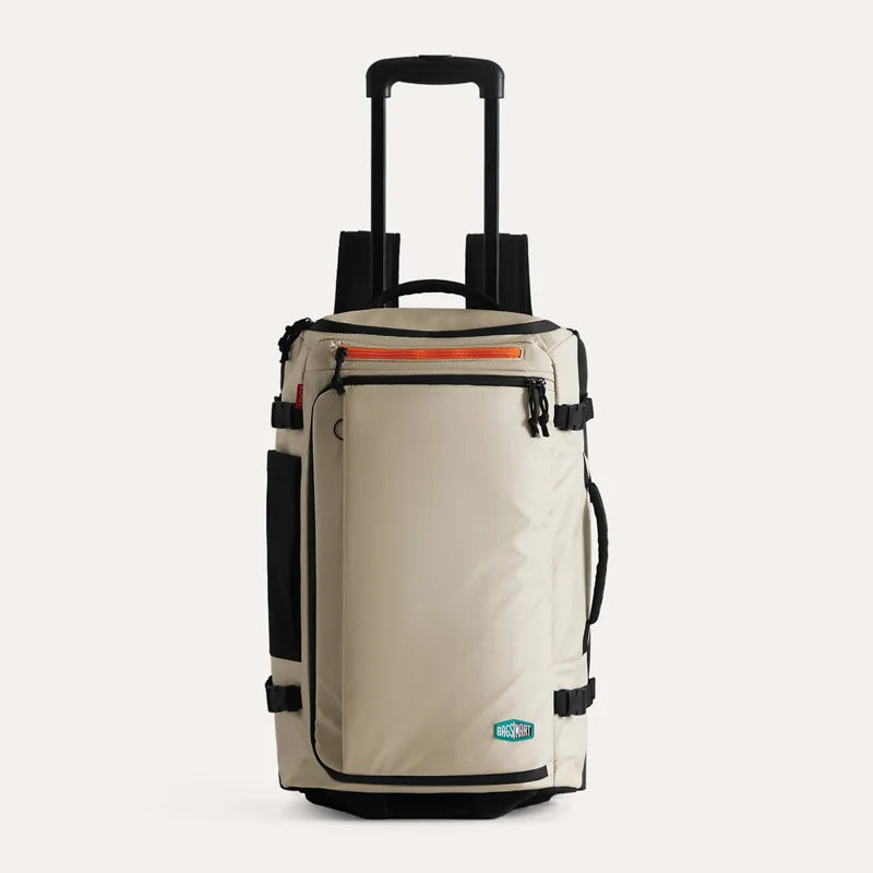 Backpack Travel 43L Smooth PU Wheels Rolling Luggage Backpack Winter Holiday Travel 2025 Large Capacity Organized