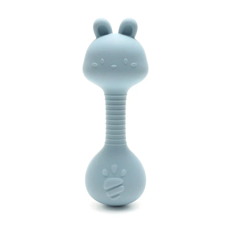 Rabbit Silicone Teether Rattle Newborn Sensory Toys