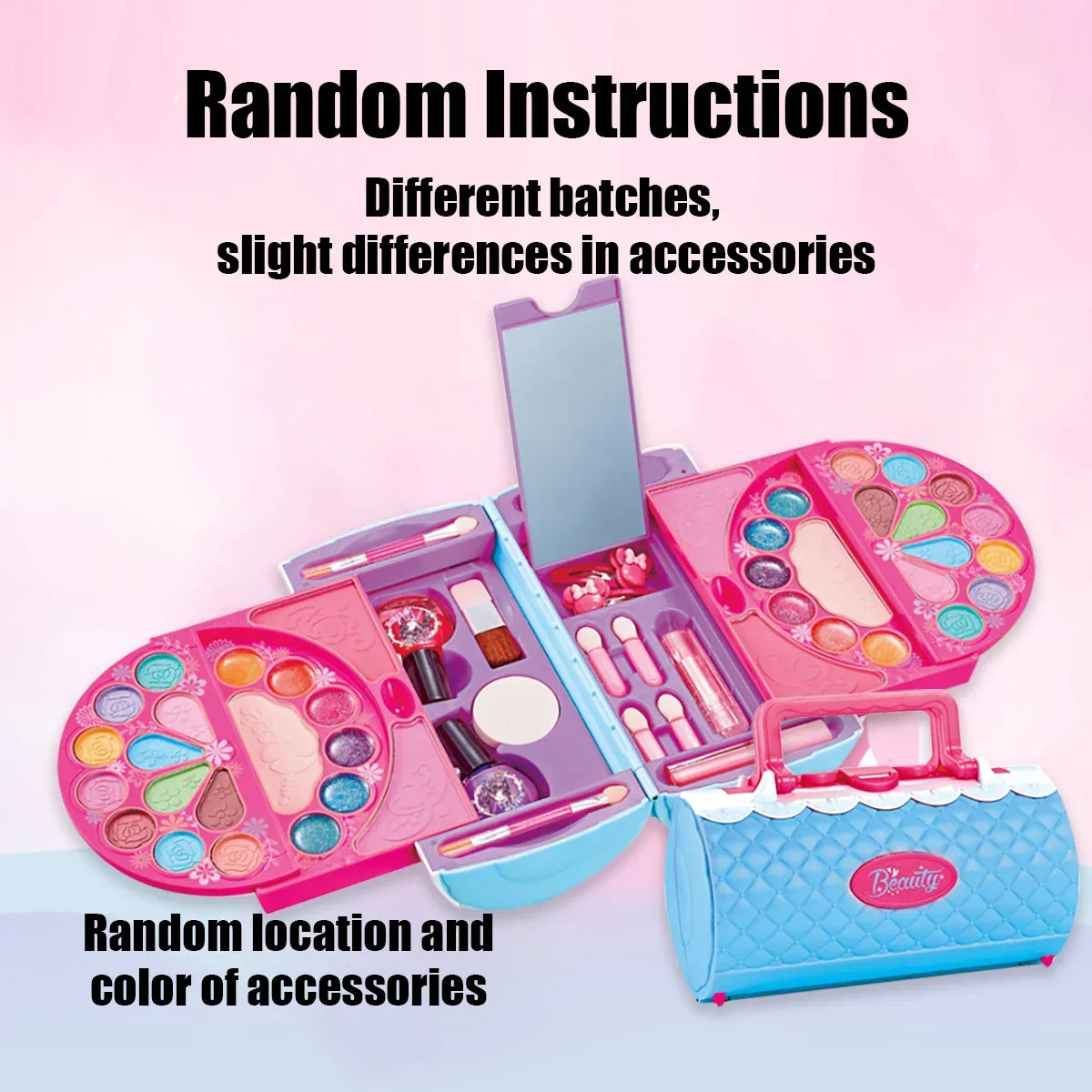 Kids Makeup Kit Washable Non-Toxic Pretend Play Cosmetic Kit Viral Fall 2025 Gift