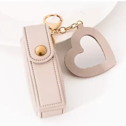 Free 1+1 Birkin Inspired Mini Hand Bag - Mini Leather Lipstick Bag Charm Keychain