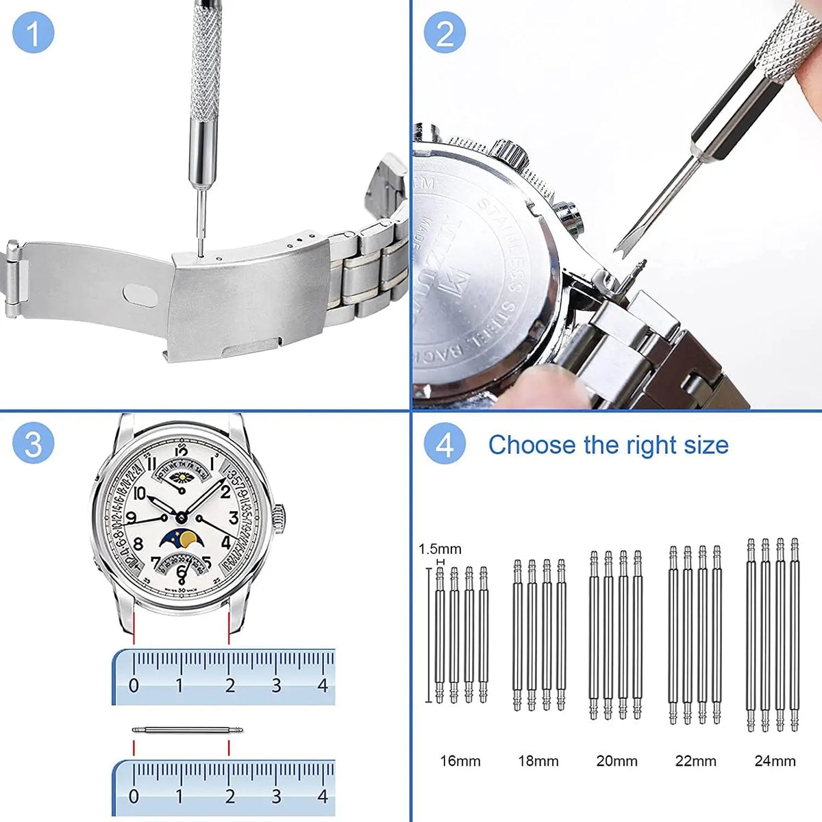 Watch Repair Device Kit All In One 32-Piece Kit Fall 2026 DIY Repair Kit With Screwdrivers Case Opener Tweezers