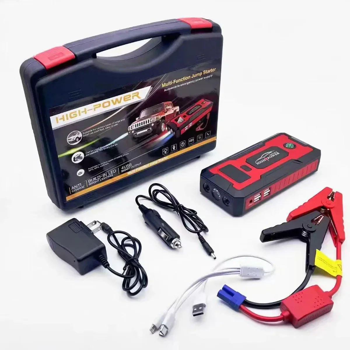 Car Jump Starter With Pump Travel-Friendly 12V Emergency Power Bank Kit 99800mAh Fall 2025 Gift