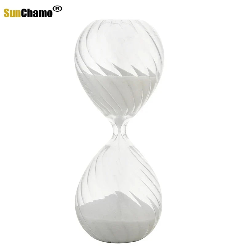 Timer Hourglass 30-Minute Moire Ripple Glass Hourglass Decor Fall 2025 Coffee Shop Centerpiece And Functional Timer Gift