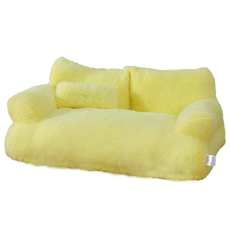 Cat Bed Sofa Style Plush Pet Nest Winter 2025 Cozy Warm Lounger, Safe Snuggle Spot For Compact Pets