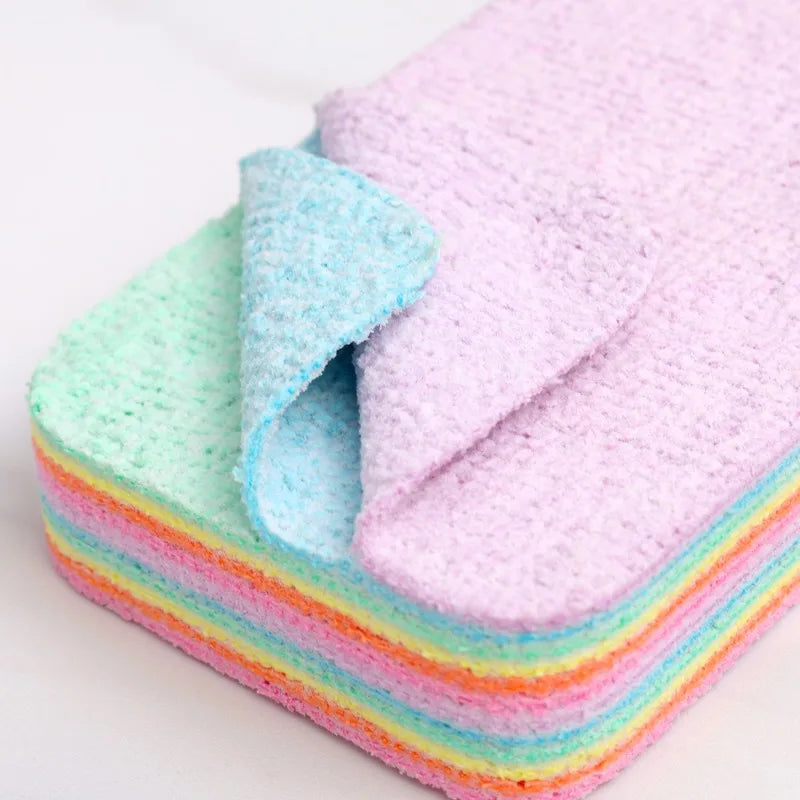 Kitchen2025 Edition Dishcloths 24-Pack Rainbow Tearable Absorbent Cleaning Cloths Thick Scouring Pads Eco Friendly Fall