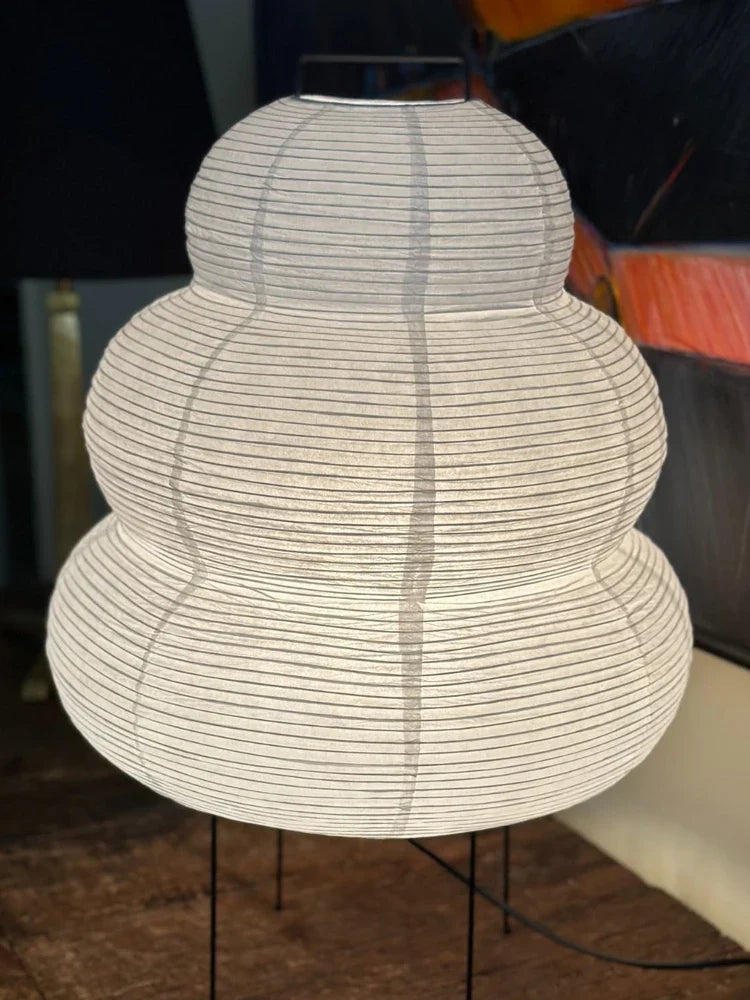 Rice LED Paper Lamp Tricolor Dimming Japanese Style