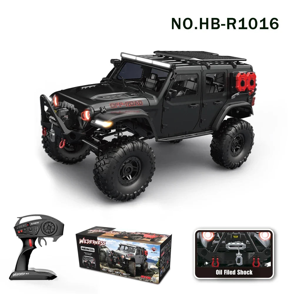 Car RC 4WD Off-Road Rock Crawler LED Lights 2.4G Proportional Control USB Charging Fall 2025 Gift Idea