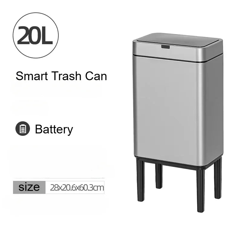 Sensor Smart Trash Can 20L Stainless Steel Waste Bin