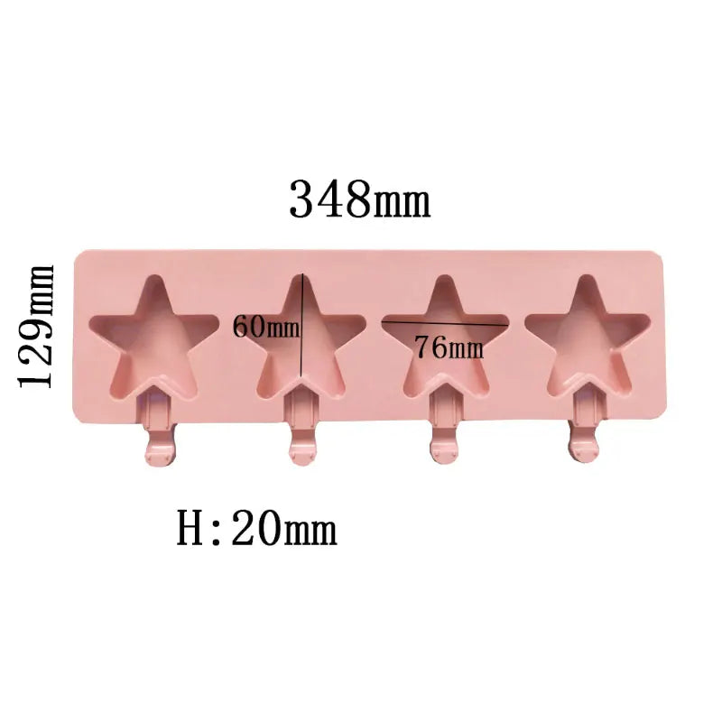 Variant image for Star-Shaped Silicone Ice Cream Mold, Multi-Use Baking Tool for Ice Cream, Chocolate, Jelly, and Cake Pops-4