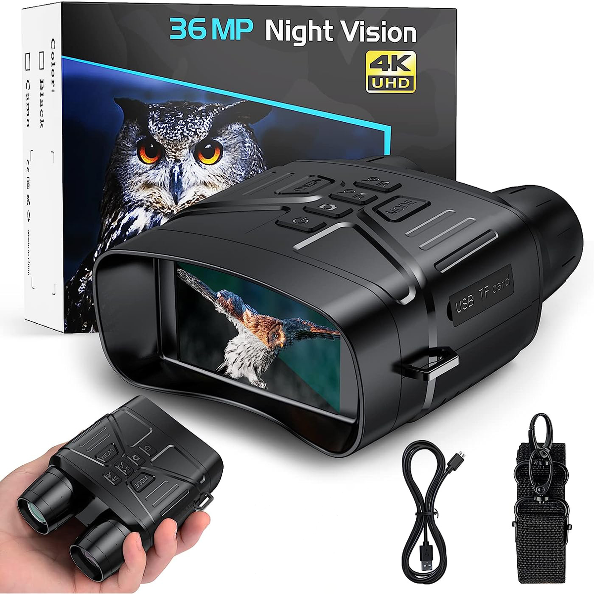 Vision Night Binoculars 5x Magnification 4K UHD See in Total Darkness Fall 2026 Outdoor Gift