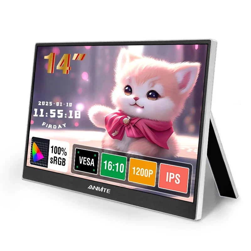 Travel-Friendly Monitor 14.1 Inch Touch IPS HDR10 Second Screen