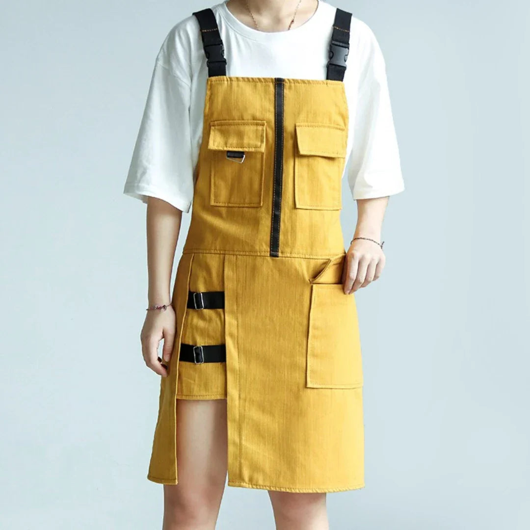 Denim Apron Flexible Work Apron Cotton Canvas Heavy Duty Barista Apron Fall 2025 Sturdy Multi Pocket