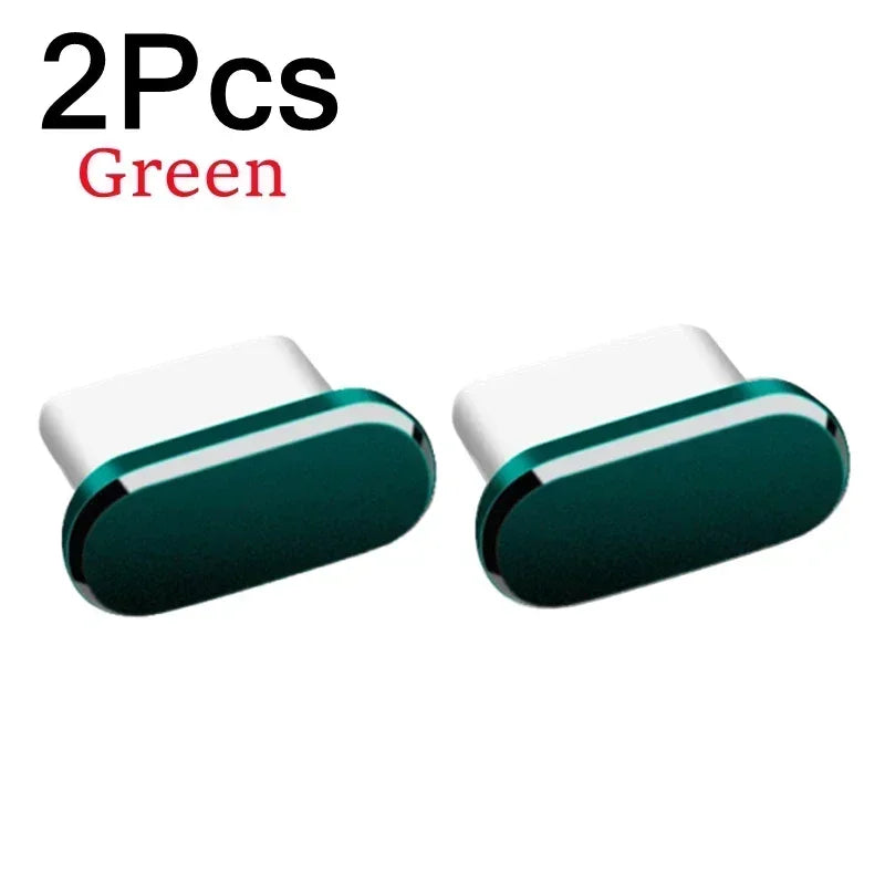 Type-C Metal Charging Port Dust Plugs - 2Pcs iPhone Accessories, Dust & Liquid Protection