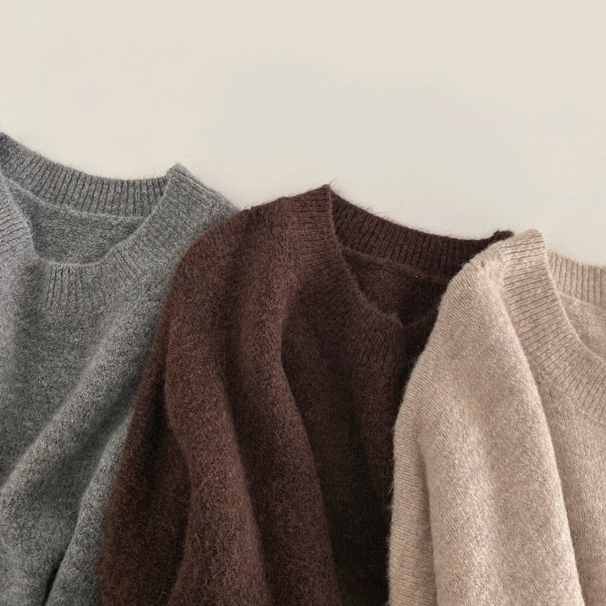 Cozy Oversized Women's Pullover - O Neck, Knit, Office Wear