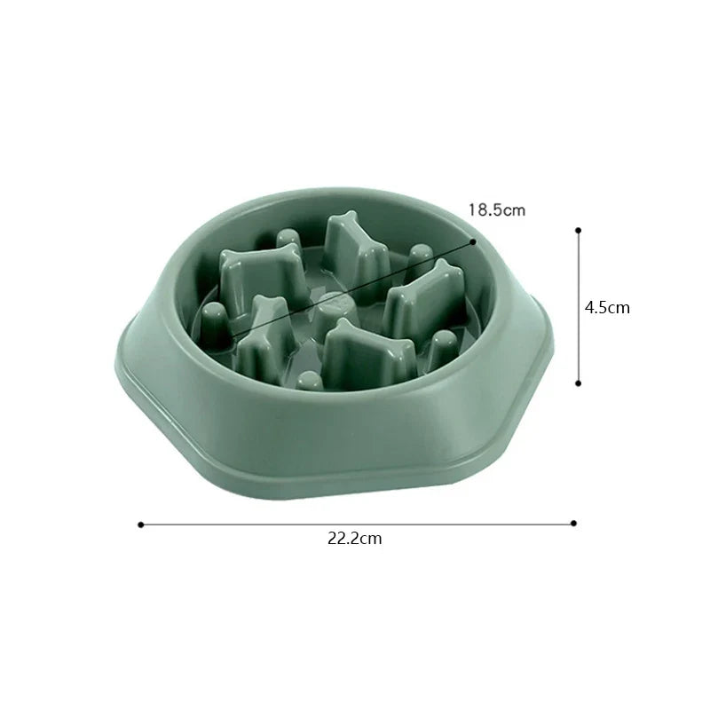 Pet Slow Food Bowl Anti-choking Feeder for Compact Dogs - PP Plastic Dish, Anti-gulping Eating Plate