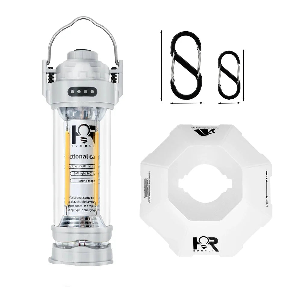 3000mAH Water-Resistant Camping Lantern - Retro Tent Lighting, Outdoor Atmosphere Decor