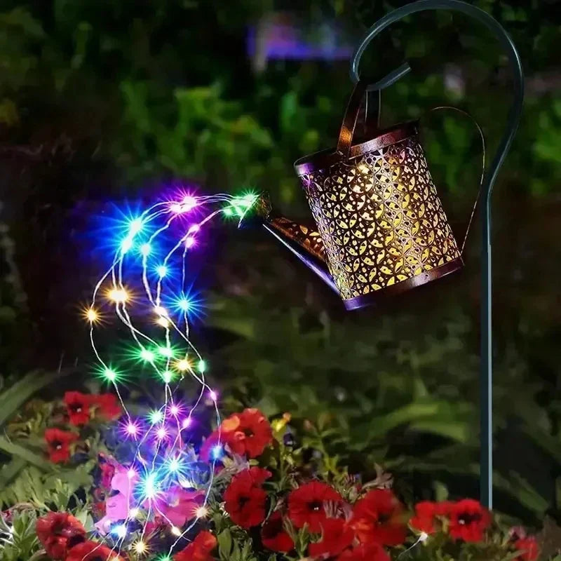 Solar Watering Can Light Retro Metal Hanging Lantern Outdoor Garden Decor Summer 2025 Water-Resistant Whimsical