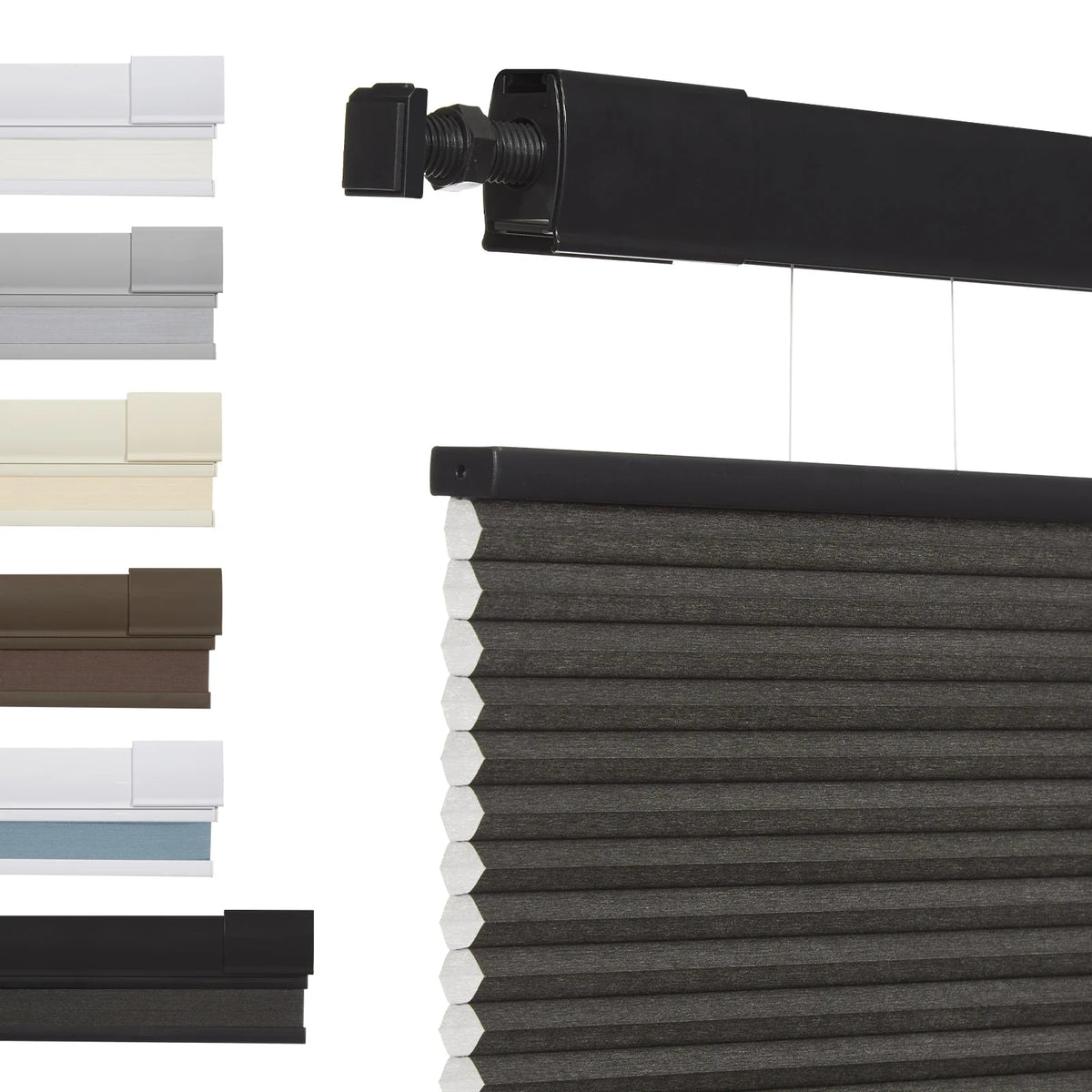 Drill No Honeycomb Blinds Cordless Thermal Insulated 1" Cell Fabric