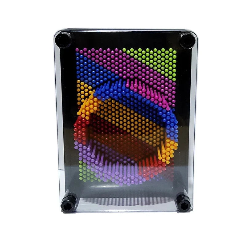 3D Vibrant Handprint Needle Painting Toy - Colorful Pendulum for Children, 12.5cm Unique Interactive Play