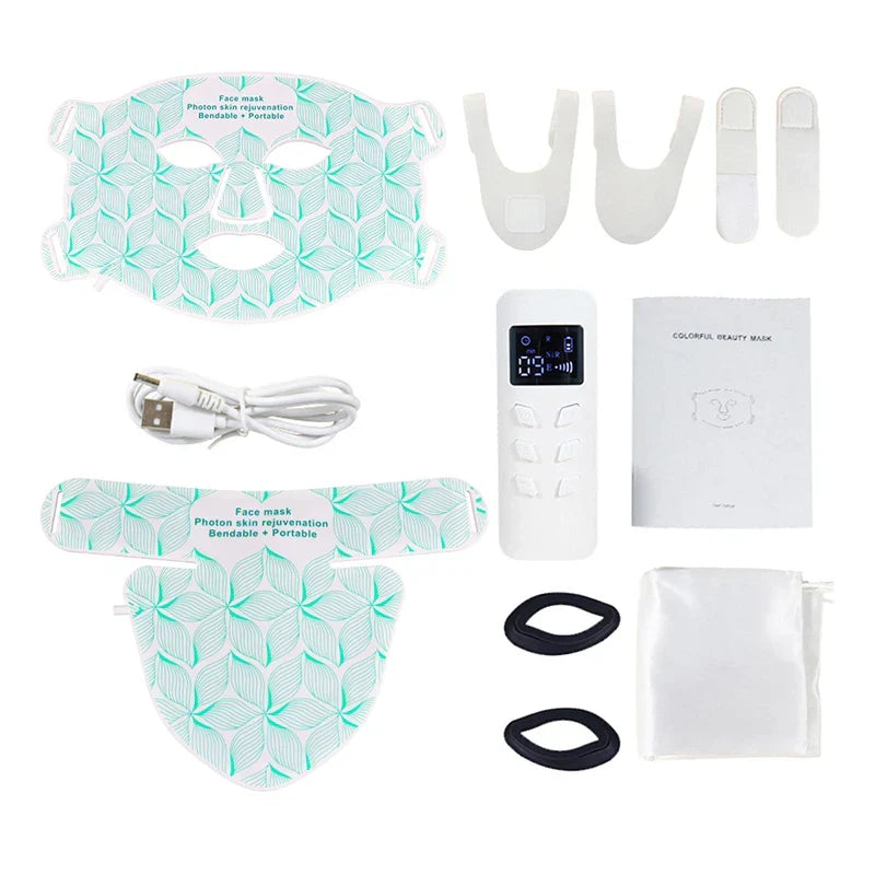 Facial2026 Edition LED Mask With Neck Red Light Infrared Therapy For Anti Aging Skin Rejuvenation Holiday Gifts