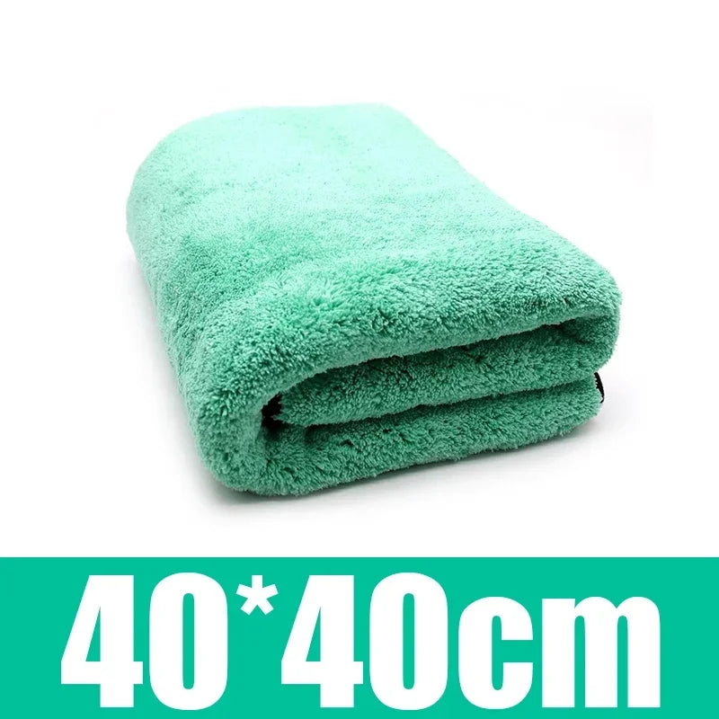 Microfiber2025 Edition Car Towel 38x38cm Deluxe Coral Fleece Ultra Absorbent Drying Cloth for Car Detailing TikTok Viral Fall
