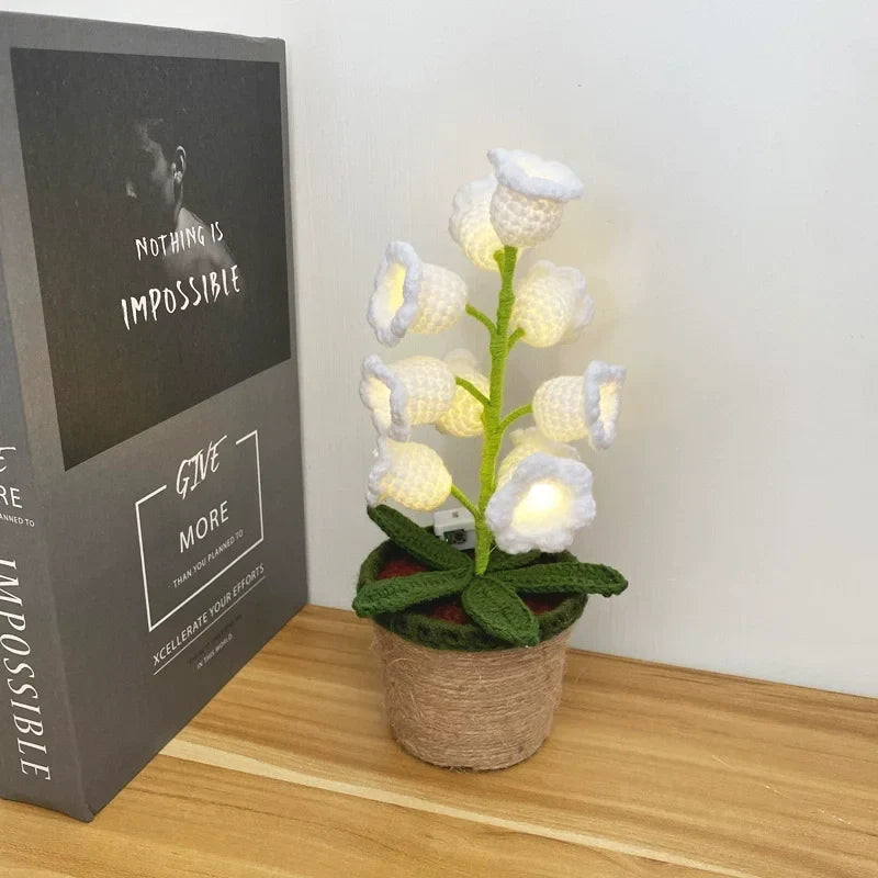 Lily Knitted Of The Valley Cotton Rope Pot Lamp Cozy