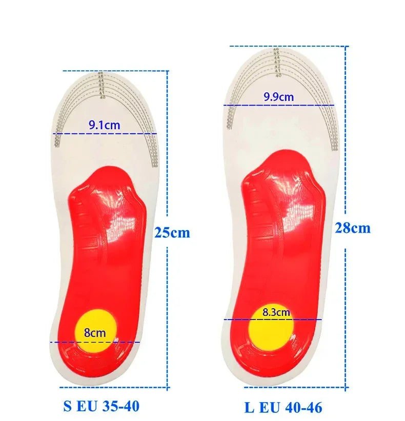 Shock Orthopaedic Absorbing Insoles With Arch Support Plantar Fascia Insole