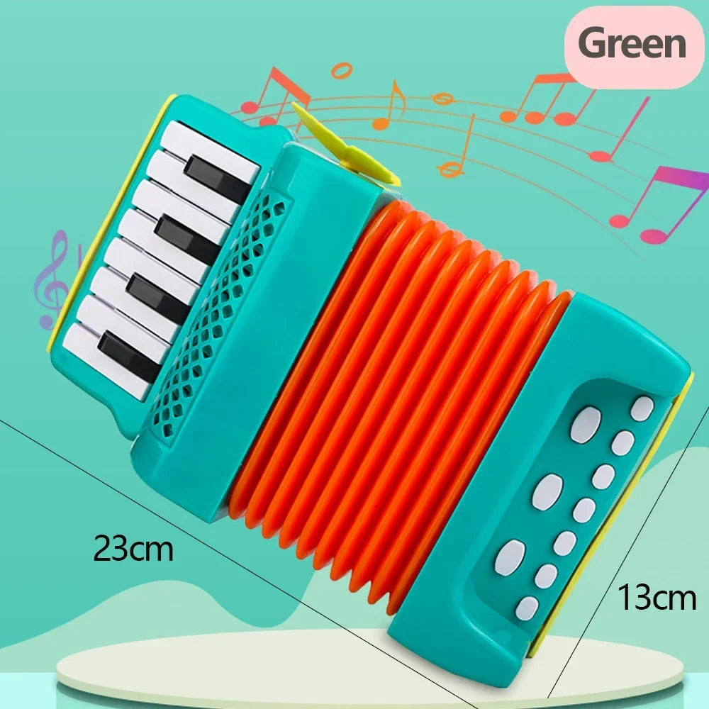 Kids Accordion Musical Instrument - Light Educational Toy for Toddlers, Great Gift for Boys & Girls Ages 3+, Indoor & Outdoor Fun