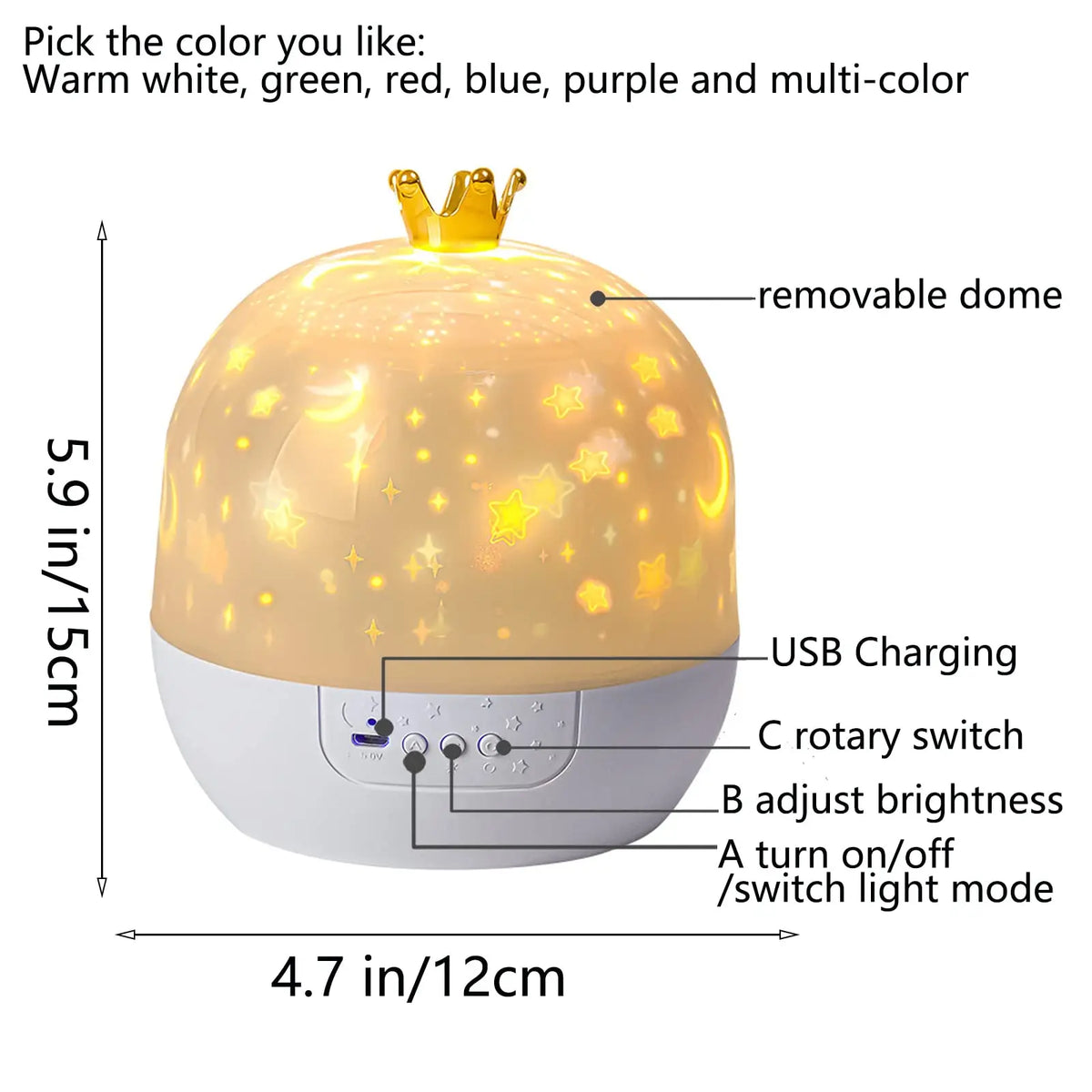 Projector2026 Edition Night Light 360 Degree Rotating Starry Galaxy With 15 Slides Kids Birthday Gift Soothing Bedroom Decor
