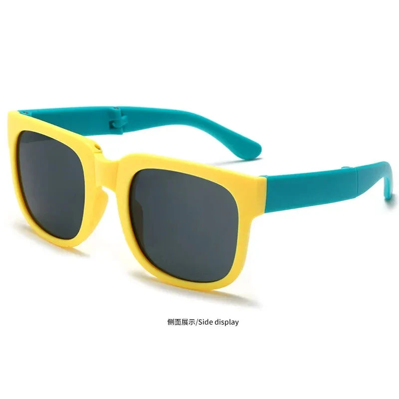 Sunglasses Kids Foldable Square Frame UV400 Protection for Outdoor Play Summer 2026 Gift Idea