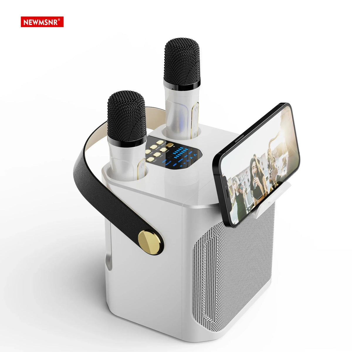 Karaoke Bluetooth Speaker Travel-Friendly 360 Stereo Water-Resistant System With 2 Microphones Fall 2025 Trend Great For Parties