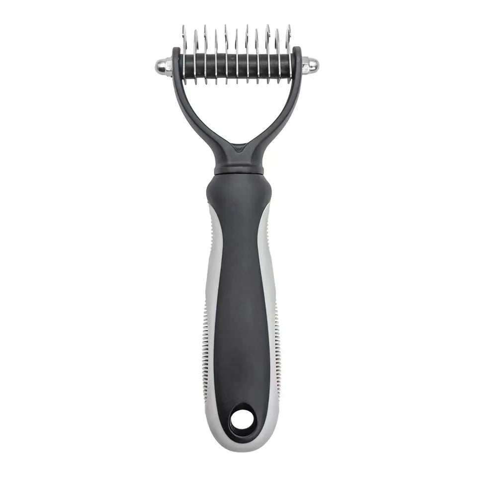 Pet Grooming Maintenance Deshedding Brush for Dogs & Cats - Fur Remover & Knot Cutter Comb