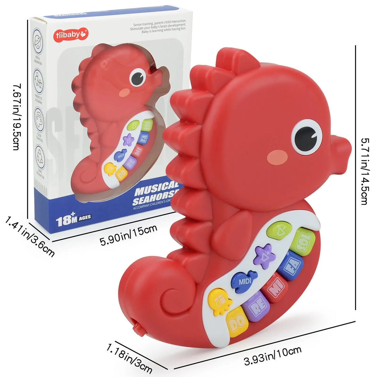 Piano Baby Music Toys Seahorse Electronic Piano for Kids Gifts Age 1 Plus